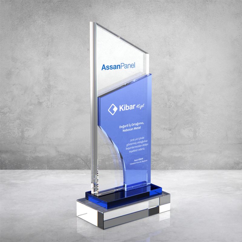 Mavi Camlı Plaketler