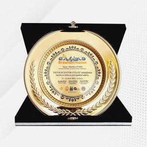 Altın Renk Tabak Plaket