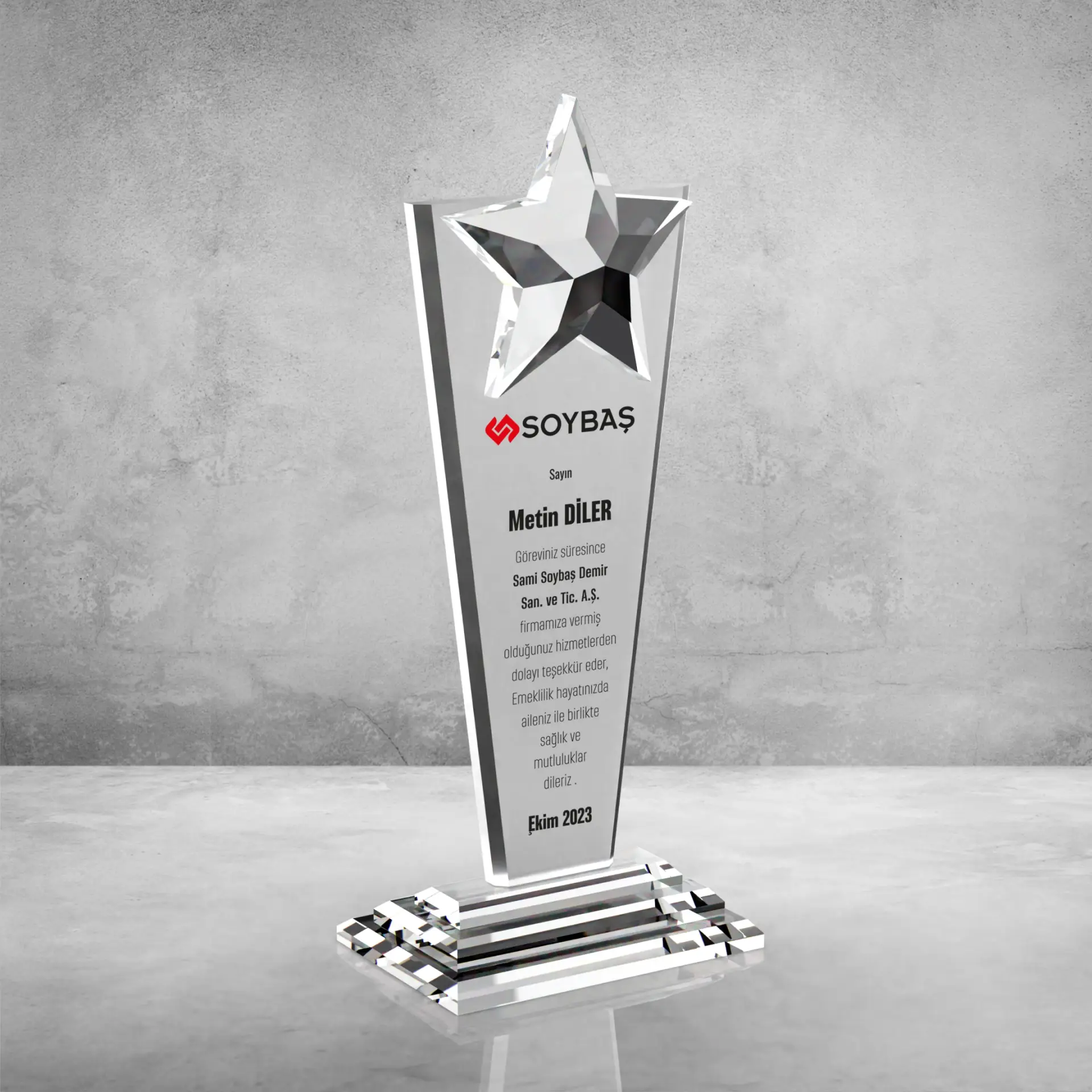 Yıldızlı Plaket Antalya Yıldızlı Plaket Antalya