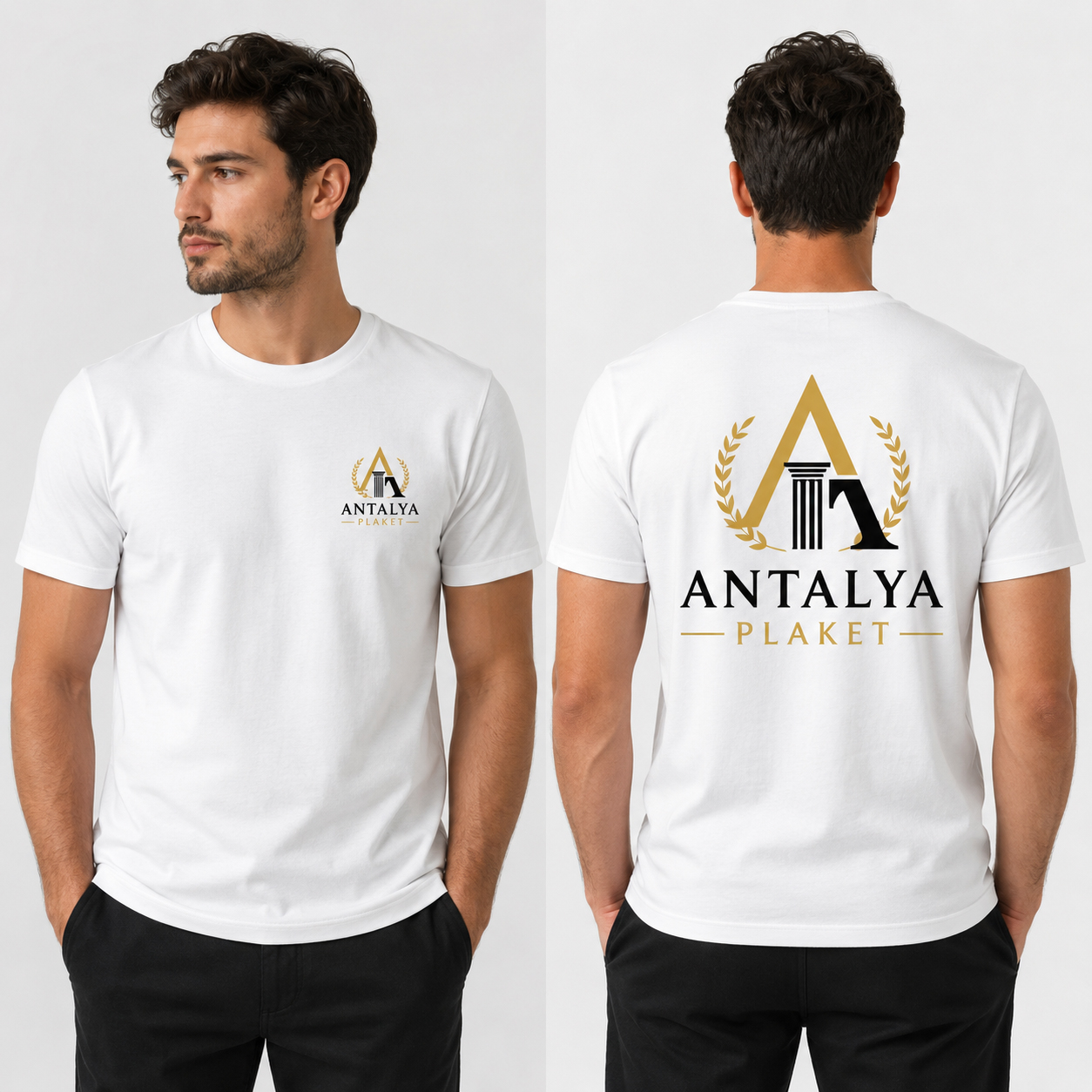 Antalya Logo Baskılı Tişört Antalya Plaket logo baskılı tişört toptan şirket alımı
